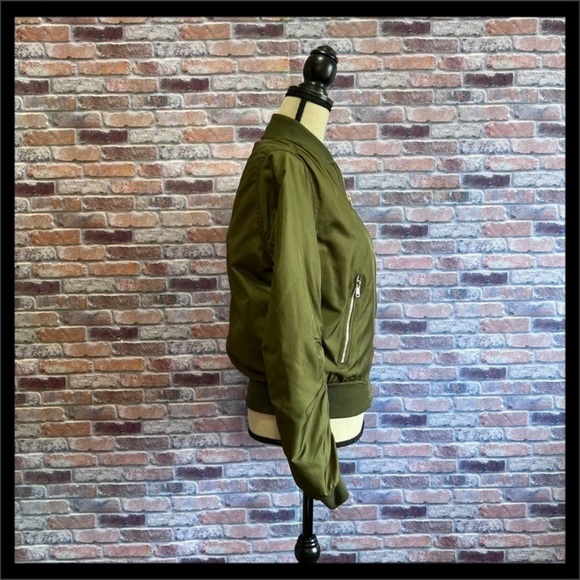 Topshop Zipper Bomber Jacket - Picture 2 of 5